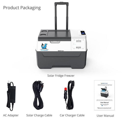 LionCooler X30A Portable Solar Fridge Freezer, 32 Quarts (New Model)