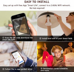 Smart WiFi Smart LED Bulb RGB Dimmer intelligent Light E27/E26/B22 Automation Work With Smart life / Tuya Alexa Google Home